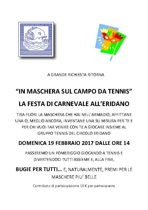 Maschera tennis